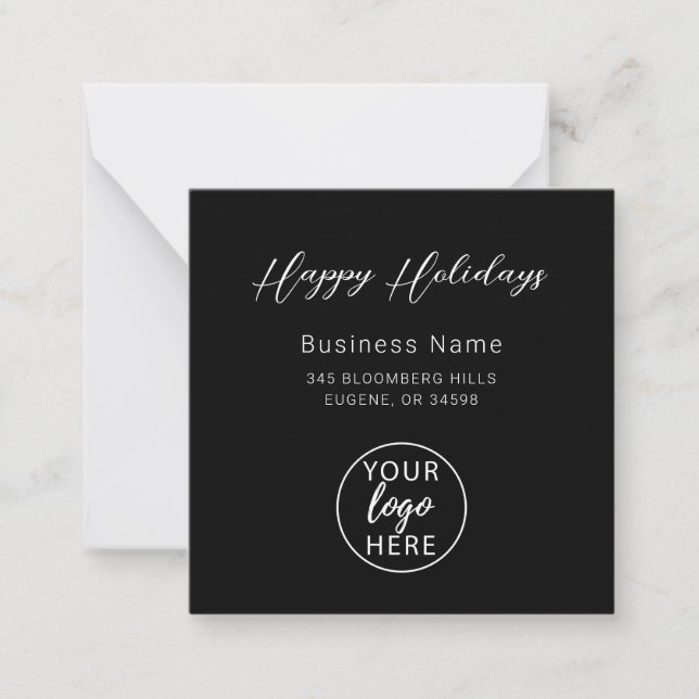 Carte De Correspondance Christmas Holiday Custom Business Logo (Devant)
