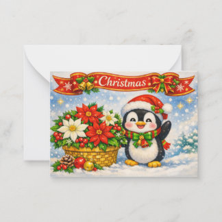 Carte De Correspondance Christmas Penguin★