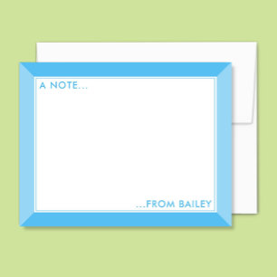 Carte De Correspondance Ciel Bleu 2-Tons Fille Douce