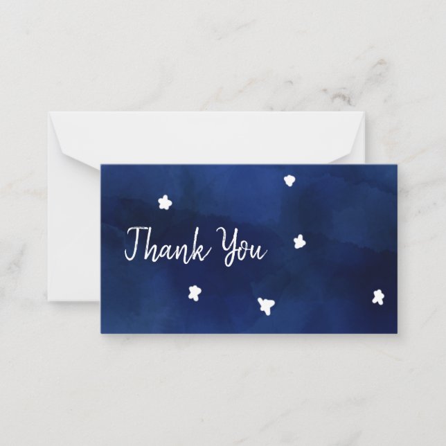 Carte De Correspondance Ciel de minuit avec étoiles (Devant)