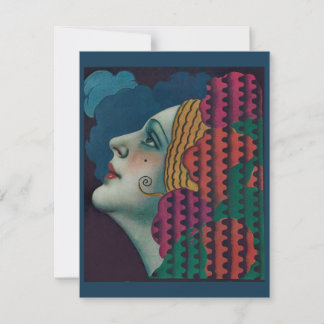 Carte De Correspondance circa 1930 art deco woman print
