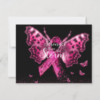 Carte De Correspondance Citation du papillon de sensibilisation au cancer 