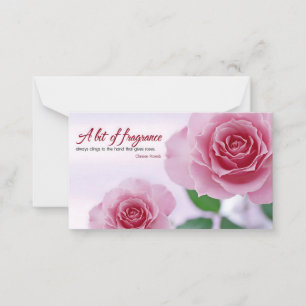 Carte De Correspondance Citation inspirante "Un peu de parfum"