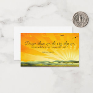 Carte De Correspondance Citation Inspirationnelle Bertolt Brecht "Changeme