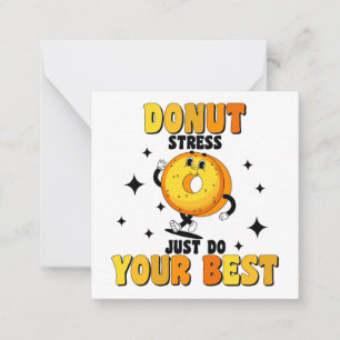 Carte De Correspondance Citation motivante drôle de donut rétro