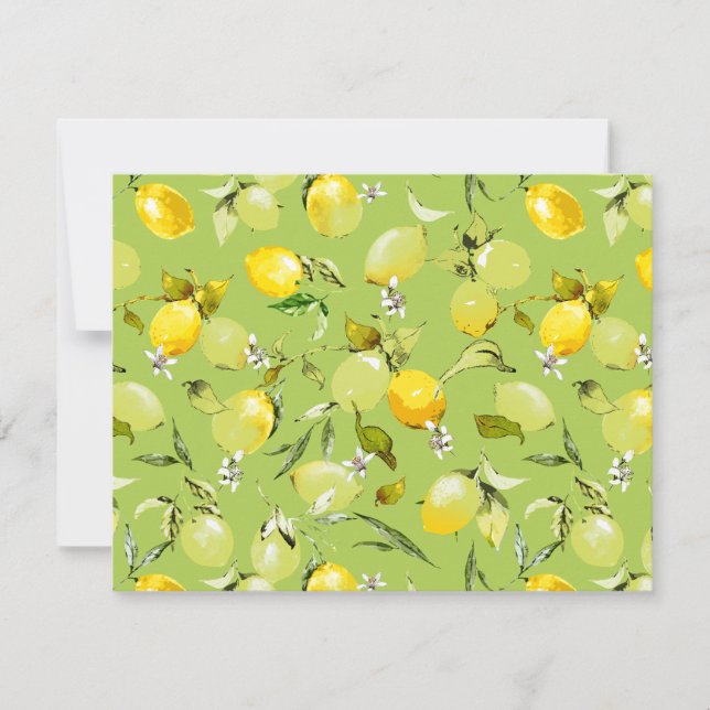 Carte De Correspondance citrons aquarelle 22 (Devant)