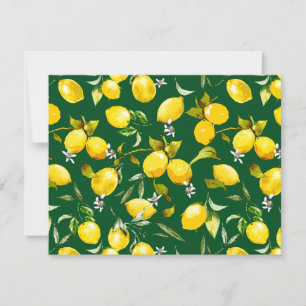 Carte De Correspondance citrons d'aquarelle 9
