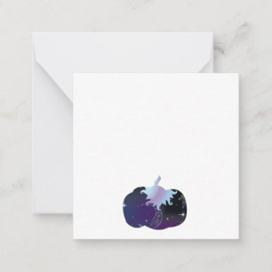 Carte De Correspondance Citrouille bleu foncé
