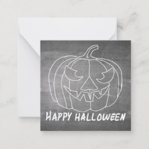 Carte De Correspondance Citrouille pour Halloween 3 look tableau noir