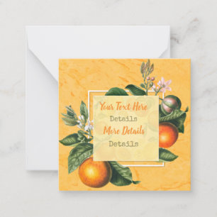 Carte De Correspondance Citrus vintage Enregistrer La Date