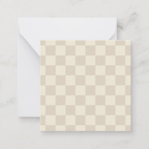 Carte De Correspondance Clair Brown et blanc cassé