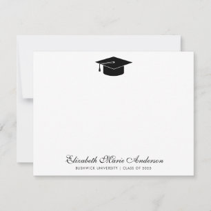 Carte De Correspondance Classe Chic Classic de Grad Graduate Casquette Gra