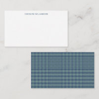 Classic Blue Retro Glen Plaid Nom personnalisé