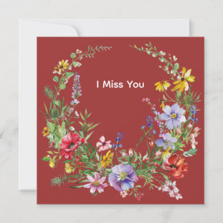 Carte De Correspondance Classic Retro Wreath Illustration Note Cards