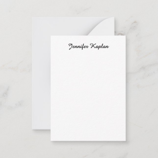 Carte De Correspondance Classical Handwriting Minimalist Professional (Devant)
