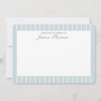 Carte de correspondance classique bleue et crème r