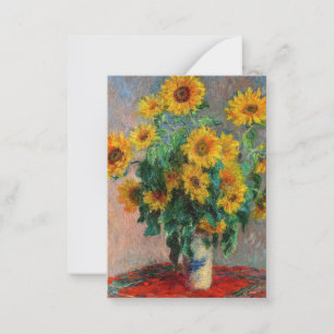 Carte De Correspondance Claude Monet - Bouquet de tournesols
