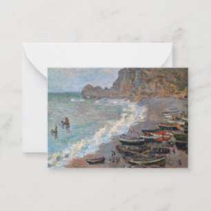 Carte De Correspondance Claude Monet - La plage d'Etretat