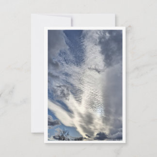 Carte De Correspondance Clouds in January sky - Ducks vision Note Card