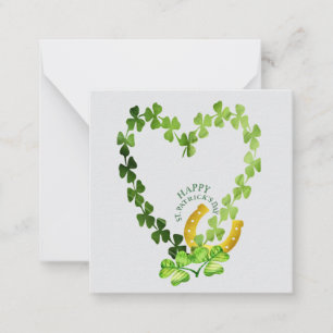 Carte De Correspondance Clover Heart Saint-Patrick