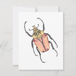 Carte De Correspondance Coccinelle Coléoptère Goliath Saint Valentin