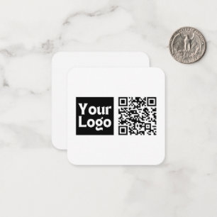 Carte De Correspondance Code QR modifiable et logo ou image de votre entre
