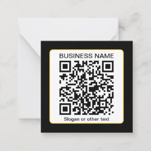 Carte De Correspondance Code QR numérisable modifiable + votre nom d'entre