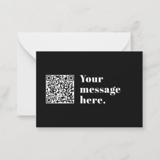 Carte De Correspondance Code QR téléchargé et texte rétro modifiable