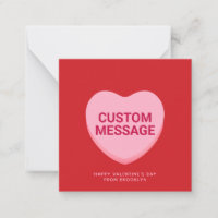 Coeur de conversation de message personnalisé roug