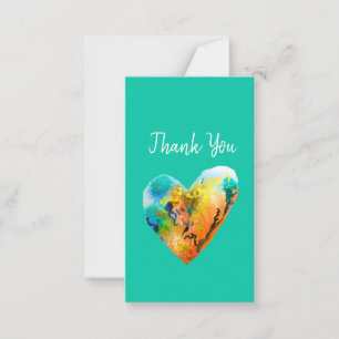 Carte De Correspondance Cœur de graffiti art à l'aquarelle