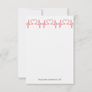 Carte De Correspondance Coeur personnalisé Simple Médicale