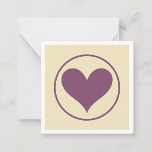Carte De Correspondance Coeur pourpre