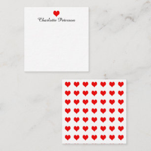 Carte De Correspondance Coeur rouge mignon