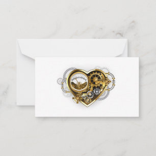 Carte De Correspondance Coeur vapeur avec un manomètre
