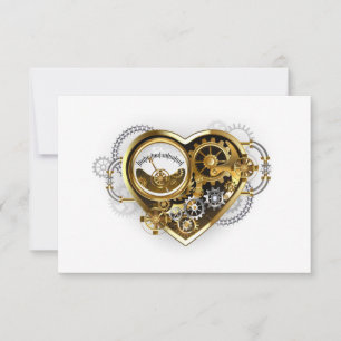 Carte De Correspondance Coeur vapeur avec un manomètre