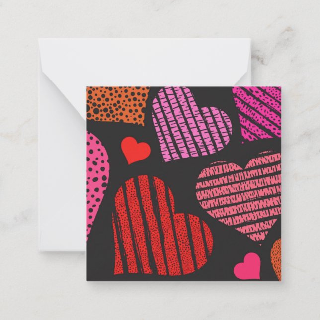 Carte De Correspondance Cœurs de la Saint-Valentin (Devant)