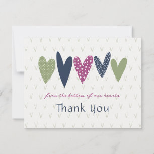 Carte De Correspondance Coeurs de Merci coeur Avocado Magenta