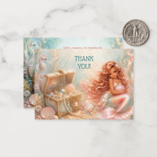 Carte De Correspondance Coffret de trésor de sirène Pearl Merci Enclosure