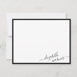 Carte De Correspondance Coin inférieur du budget Nom féminin Calligraphie