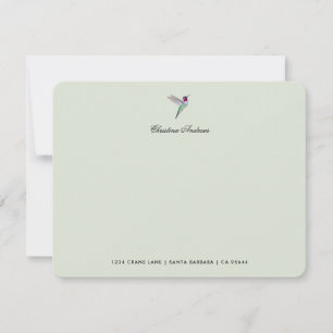 Carte De Correspondance Colibri d'Anna personnalisé 