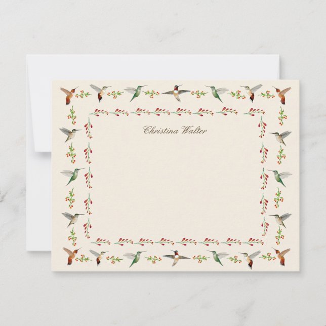 Carte De Correspondance Colibri personnalisé (Devant)