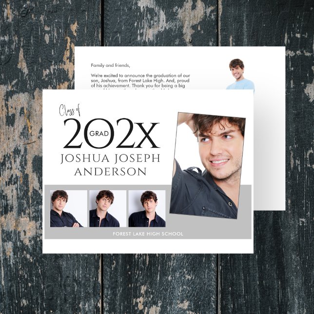 Carte De Correspondance Collage photo de la graduation sophistiquée (Créateur téléchargé)