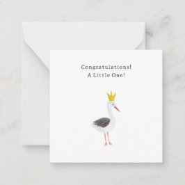 Carte De Correspondance Congratulations Little Baby Newborn Birth Stork