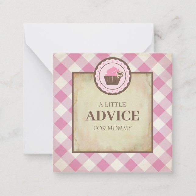 Carte De Correspondance Conseil pour maman Baby shower Insertion (Devant)
