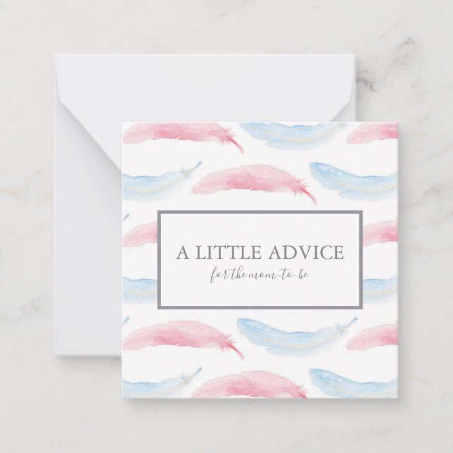 Carte De Correspondance Conseil pour maman Baby shower Insertion (Devant)