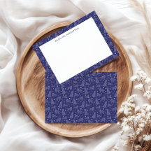 Constellations Whimsical Dog bleu foncé Monogramme