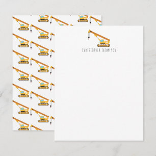 Carte De Correspondance Construction de grue Camion Enfants Enfants