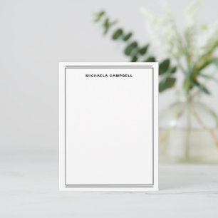 Carte De Correspondance Contemporain Gras Deux Frontières Professionnel Pe