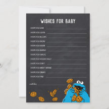 Cookie Monster Chalkboard Baby showers souhaits