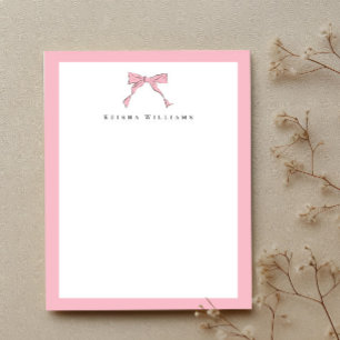 Carte De Correspondance Coquette au ruban rose